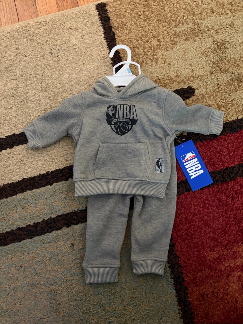 NBA Gray Hoodie & Jogger Set - Infant (3-6M)